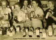 * Postcard-"Ladies Participating in Canning Contest" -Virginia State Fair-1940's