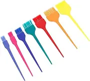 SOESFOUFU 7 Piece Hair Dye Brush Set Scalp Applicator Comb for Curly Hair Random Color