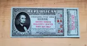 VINTAGE REPUBLICAN NATIONAL CONVENTION CHICAGO 1952 GUEST TICKET EISENHOWER NM