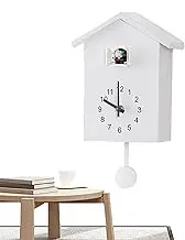 Battery Wall Clock Cuckoo - Bird Clock Wall Art,Clocks with Bird Sound & Pendulum, Modern Cuckoo Clock Wall Decor, Living Room Bedroom Kitchen Clock