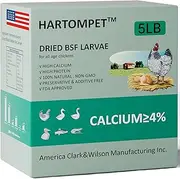 GRUBSFARM Better Than Dried Mealworms for Chickens (5 lbs) - 85X More Calcium Than Meal Worms - Non-GMO Chicken Feed Additive & Molting Supplement - BSFL Treats for Hens, Ducks, Wild Birds