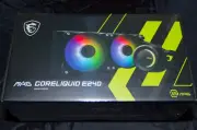 MSI MAG CORELIQUID E240 BLACK AIO ARGB CPU 240MM RADIATOR LIQUID COOLER - SEALED