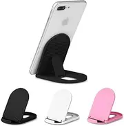 Cell Phone Stand 3Pack, Portable Foldable Desktop Cell Phone Holder Adjustable Universal Multi-Angle Cradle for Tablet iPad Mini iPhone X/xr/xs max Samsung Galaxy, Black, White, Pink