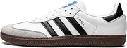 [adidas] Men's Samba Vegan Sneaker, FTWR White Core Black Gum5