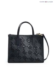 Tommy Hilfiger Blue Tote City TH Monogram Tote Bag (W60104) | $346
