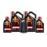 12L Motul 8100 X-MAX 0W40 WIX Filter Motor Oil Change Kit API SN For Dodge Ram