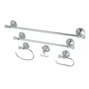 Kingston Brass BAHK71512478C 18" and 24" Towel Bar Bathroom Accessory Set, Chrom