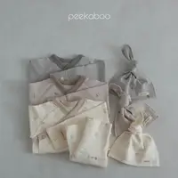 在飛比找蝦皮商城優惠-peekaboo 松露新生兒衣服附帽 ｜新生兒套裝 嬰兒帽子