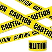 Warning Tape, Hazard Warning Tape Adhesive Marking Barrier Tape for Workplace/Danger Areas or Halloween Birthday Party (7.5cmx100m, Yellow)