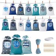 Christmas Advent Calendar Decorations 24 Advent Calendar Bags DIY Craft Gift