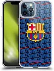 Head Case Designs Officially Licensed FC Barcelona Barca Crest Patterns Gel Case [Military Grade Protection] Compatible with Apple iPhone 12 Pro Max