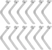 THJOPOKEEL 12 Pack Tent Pole Clips Steel V Shaped Single Pin Push Button Spring Clips Lock Tube Pole Clips for Camping Awning Kayak Paddle Snaps