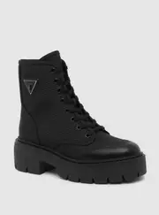 GUESS Women's Black Shuna Lace Up Boots Size: 10
