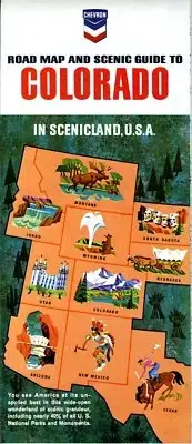 1966 Chevron Road Map: Colorado NOS