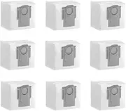 9 Pack Dust Bag Replacement for Roborock S8+ / S8 Pro Ultra / S7 MaxV Ultra / S7 Pro Ultra / Q7+ / Q7 Max+ / Q5+ Vacuum Self-Empty Dock, 3L Large Capacity Disposable Bag Accessories Set