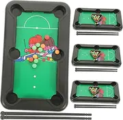 Kisangel Mini Pool Table Set 4 Pack for Boys and Girls and Adults Portable Snooker Game Educational Billiard Toy Great for Entertaining