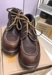 NWB Dr. DOC Martens 3-Eye Air Wair Brown Leather Boots Men’s 7/Women’s 9.5~#8458