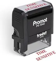Promot Time Sensitive - Self Inking Rubber Stamp - Ink Stamps