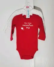 Carter's "My First Valentine's Day" 2 Piece Size 6 Months NEW