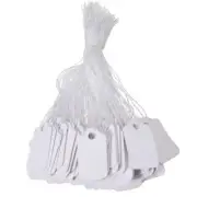 500PCS White String Price Tags Jewelry Watch Display Label Paper Blank Cards
