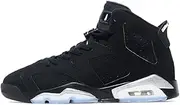 [Nike] Jordan unisex-child Sneaker, Black/Chrome, 7 Big Kid