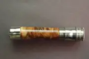 FLY ROD REEL SEAT Spalted Maple Burl 11251 Screwlock Nickel Silver 0.375" bore