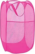 Deluxe Strong Mesh Pop up Laundry Hamper Basket with Side Pocket for Laundry Room, Bathroom, Kids Room, College Dorm or Travel Blush