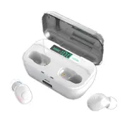 [bluetooth 5.0] G6S TWS Earphone IPX7 Waterproof Hi-Fi Binaural Call Headphone Sport Handsfree Earbuds WHITE COLOR