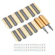 6Pcs Magnetic Push Latches, Zinc Alloy Push Open Door Push Release Latch, Gold