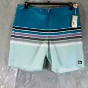Quicksilver Men's Delph Blue Everyday Swell Vision 20" Beach Shorts SZ 40