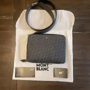 Original Montblanc Monogram Clutch CrossBody Shoulder Bag Purse Wallet Men Women