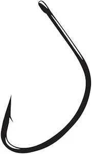 Gamakatsu Shiner Hook Straight Eye (25-Pack), NS Black, Size 4