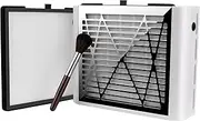 BRANTMAKER Nail Dust Collector with Brush and 2 Reusable Filters, 60W Vacuum Dust Fan for Acrylic Nails (white)