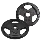 2 x 10kg Olympic Ez Grip Cast Iron Hammertone Weight Plate Weight Set Home Gym