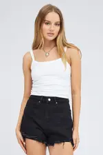 White Singlet Top Scoop Neck - Size XL, Women's Singlet