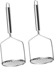 2Pcs Stainless Steel Potato Ricer Manual Masher for Fruits Vegetables Convenient Kitchen Tool for Quick Pureeing for Home Restaurant Use