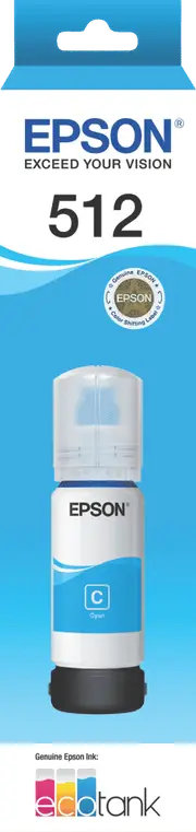 Epson T512 Cyan EcoTank Ink Bottle
