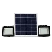 2Pcs Remote Control 80 LED Flood Light Dimmable Timer Waterproof Solar Light Street Light