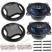 2x Car Speakers 4 Inch 100W 3 Way Auto Stereo Audio Music Full Range Frequency (for: Honda Civic)