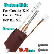3D Printer for Creality K1/K1 Max/K1C Hotend Kit Extruder Brass 0.4mm Nozzle 60W