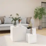 Side Tables 3 pcs White Engineered Wood vidaXL