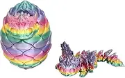 Crystal Dragon, -Printed Dragon Egg, Dragon Egg Desk Toys, Fun Crystal Dragon Toy, Unique Dragon Egg Desk Toy for Boys and Girls -Printed Crystal Dragon Egg with Articulated Dragon Inside for Fun