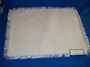 Threshold Placemats pair 2 White Silver metallic 14x19 Christmas holiday