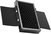 TEHAUX Pen Case Flash Spot Filter Honeycomb Grid Filter Light Reflector Honeycomb Grid Flashlight Hood Honeycomb Grid Reflector LED Lighting Control Grid Metal Shell Black