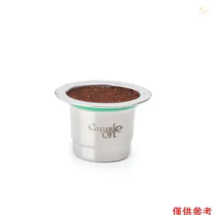 DELETE 二種用法兼容Nespresso咖啡膠囊 貼膜不鏽鋼重複使用填充膠囊殼杯