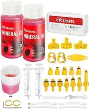 cyctravel Brake Bleed Kit for Shimano, TEKTRO, TRP Hydraulic Disc Brakes, Mountain Brake Bleed Kit Including High Performance Mineral Oil Brake Fluid (120ml).