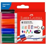 Faber-Castell Connector Pen Whiteboard Markers 6 Pack