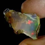 09.40 Ct Amazing Ethiopian "Play-Of-Color" Fire Opal Oil Rough 100% Natural Gems