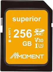 MMOMENT SD Card, 256 GB Memory Card, Supports 4K Videos, Digital Cameras/SLR/V30/Class 10/UHS-I/U3 (Up to 95 MB/s Read)