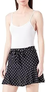 [Koton] Women's Voluminous Belted Polka Dotted Mini Skort Shorts